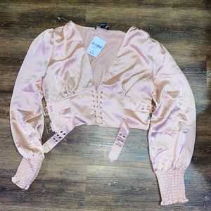 COPY - forever 21 Satin pink blouse